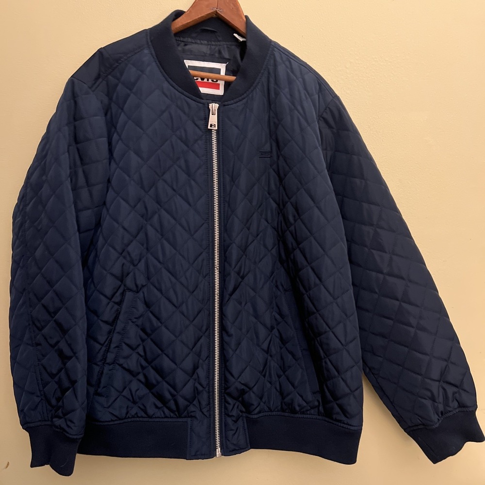 Levi's Women Diamond Quilted Bomber Jacket Black 2X